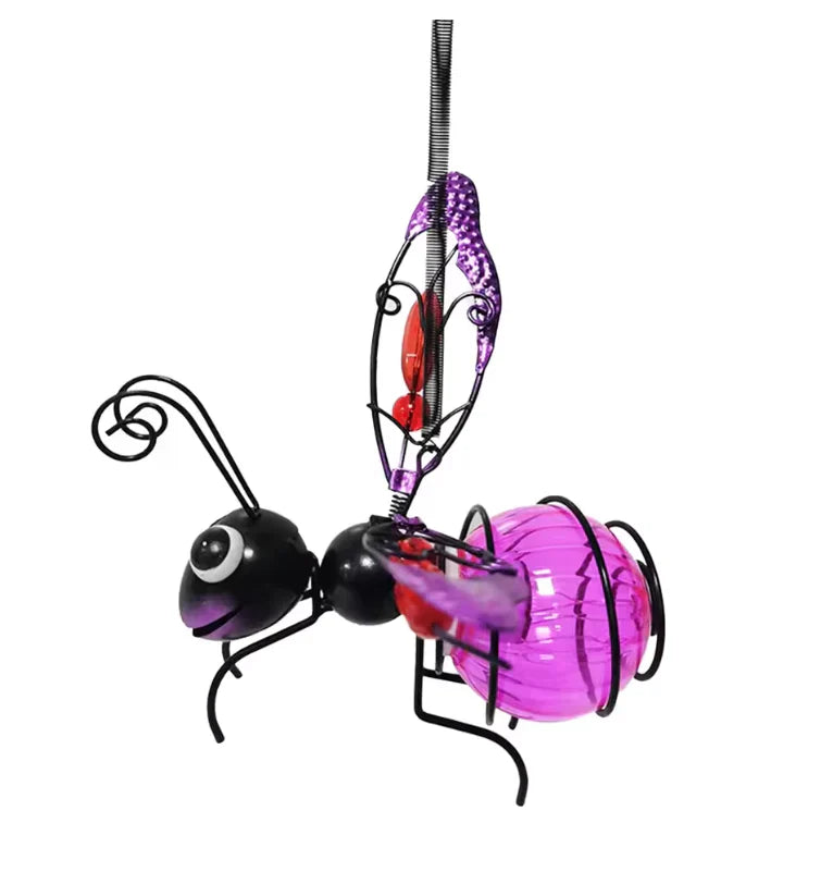 GlowLink™ Solar Bee Light – Outdoor Hanging Garden Lantern