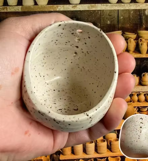 Handmade Ceramic Herb Stripper Bowl