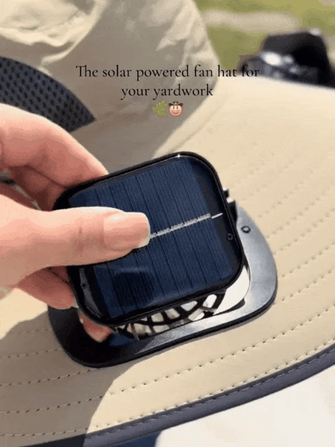 Breezy Solar Fan Hat