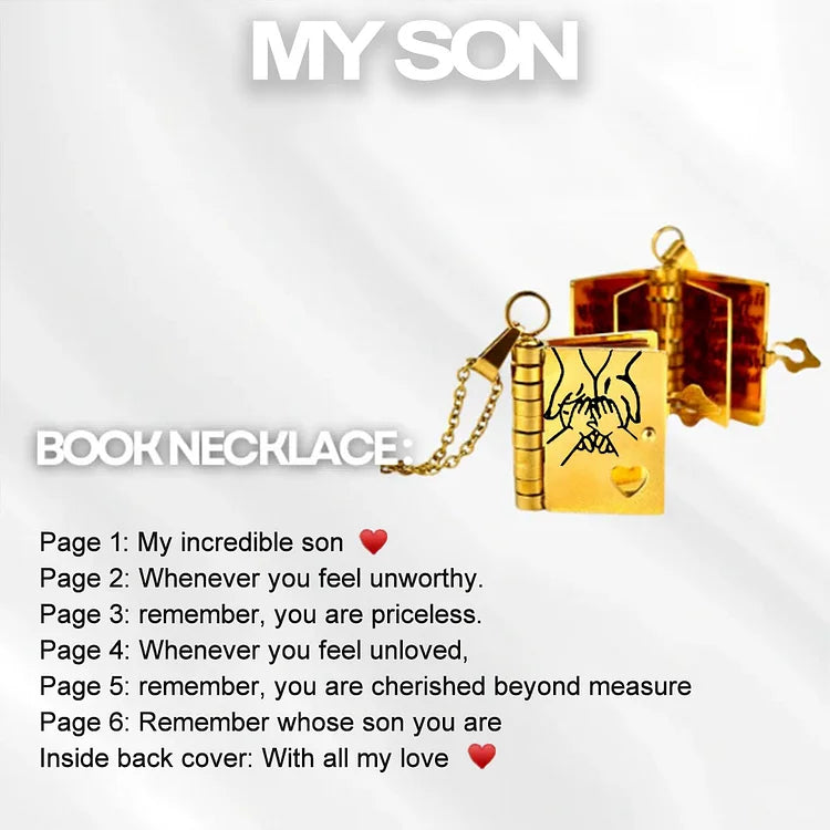 Daughter's Treasured Book Necklace