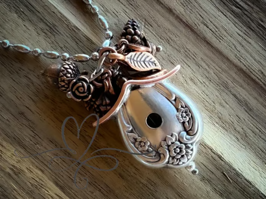 🐦Silverware Birdhouse Necklace · Made From Authentic Silver-Plated, Vintage Silverware✨
