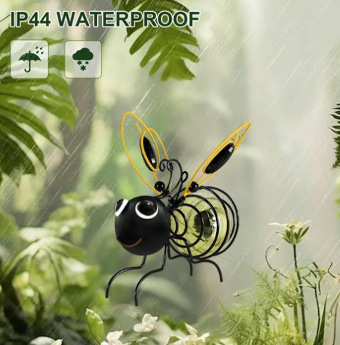 GlowLink™ Solar Bee Light – Outdoor Hanging Garden Lantern