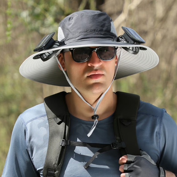 Breezy Solar Fan Hat