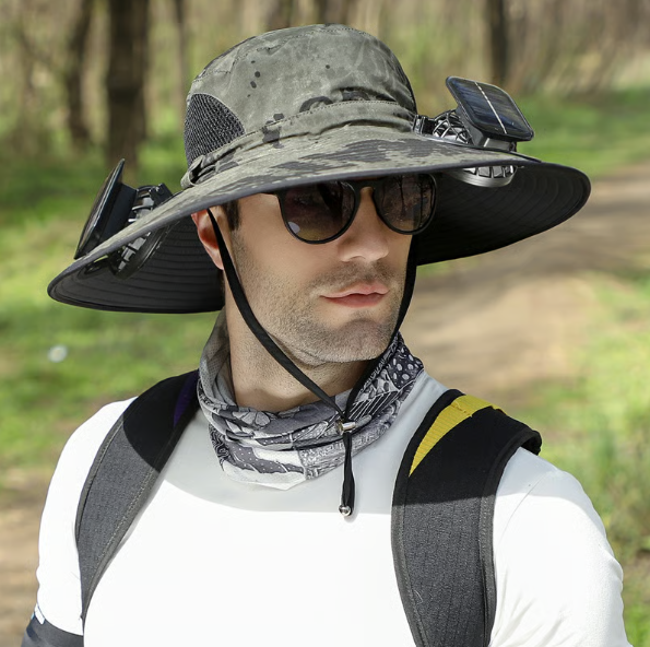 Breezy Solar Fan Hat