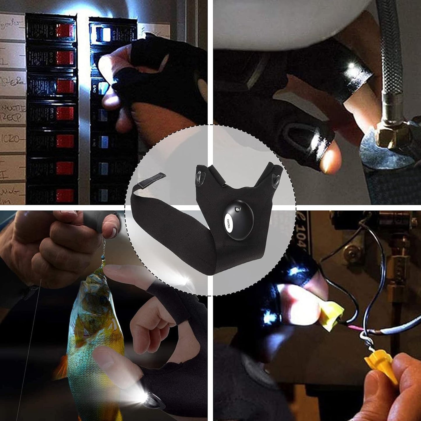 Hands-Free LED Flashlight Gloves