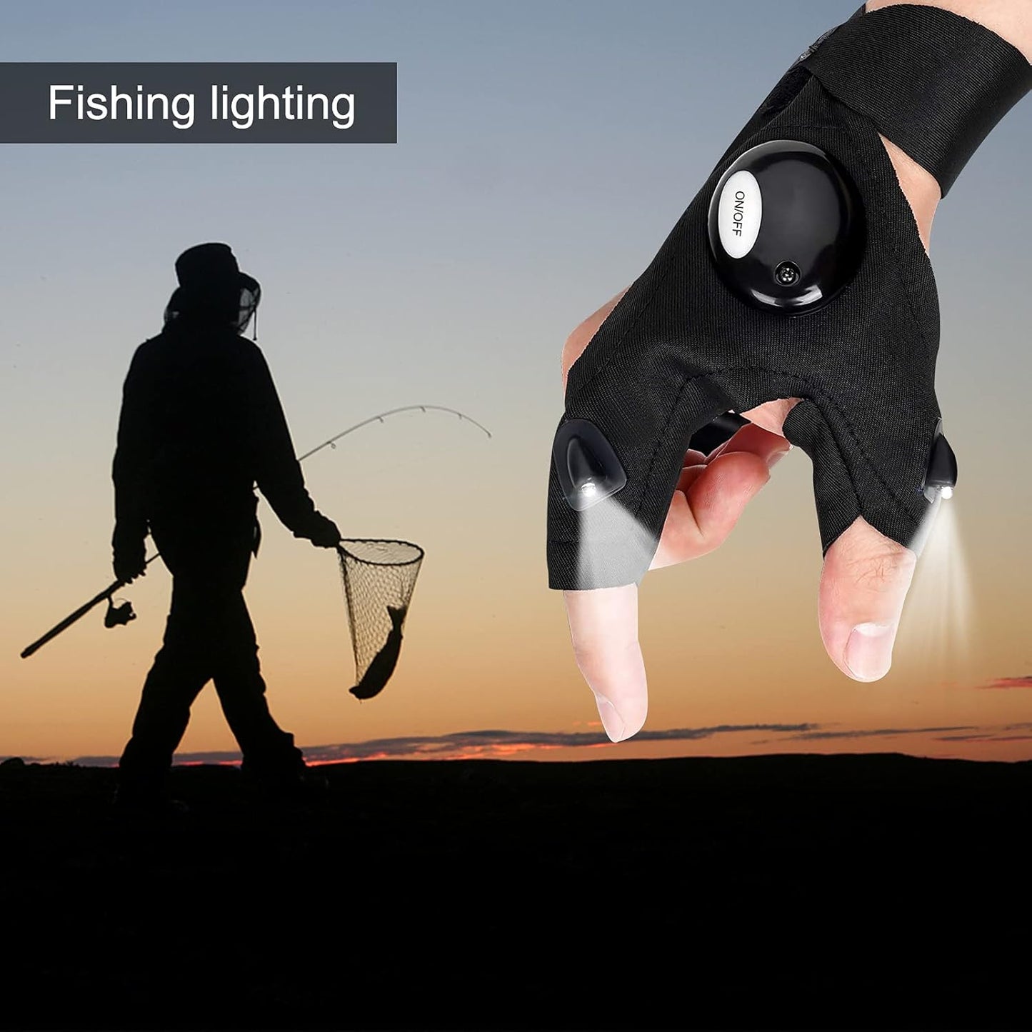 Hands-Free LED Flashlight Gloves