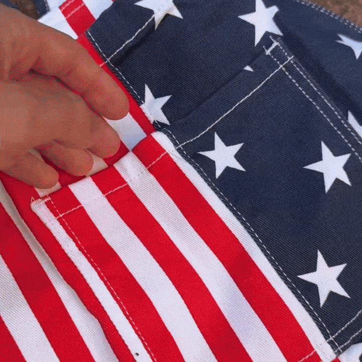 Patriotic Flag Overalls