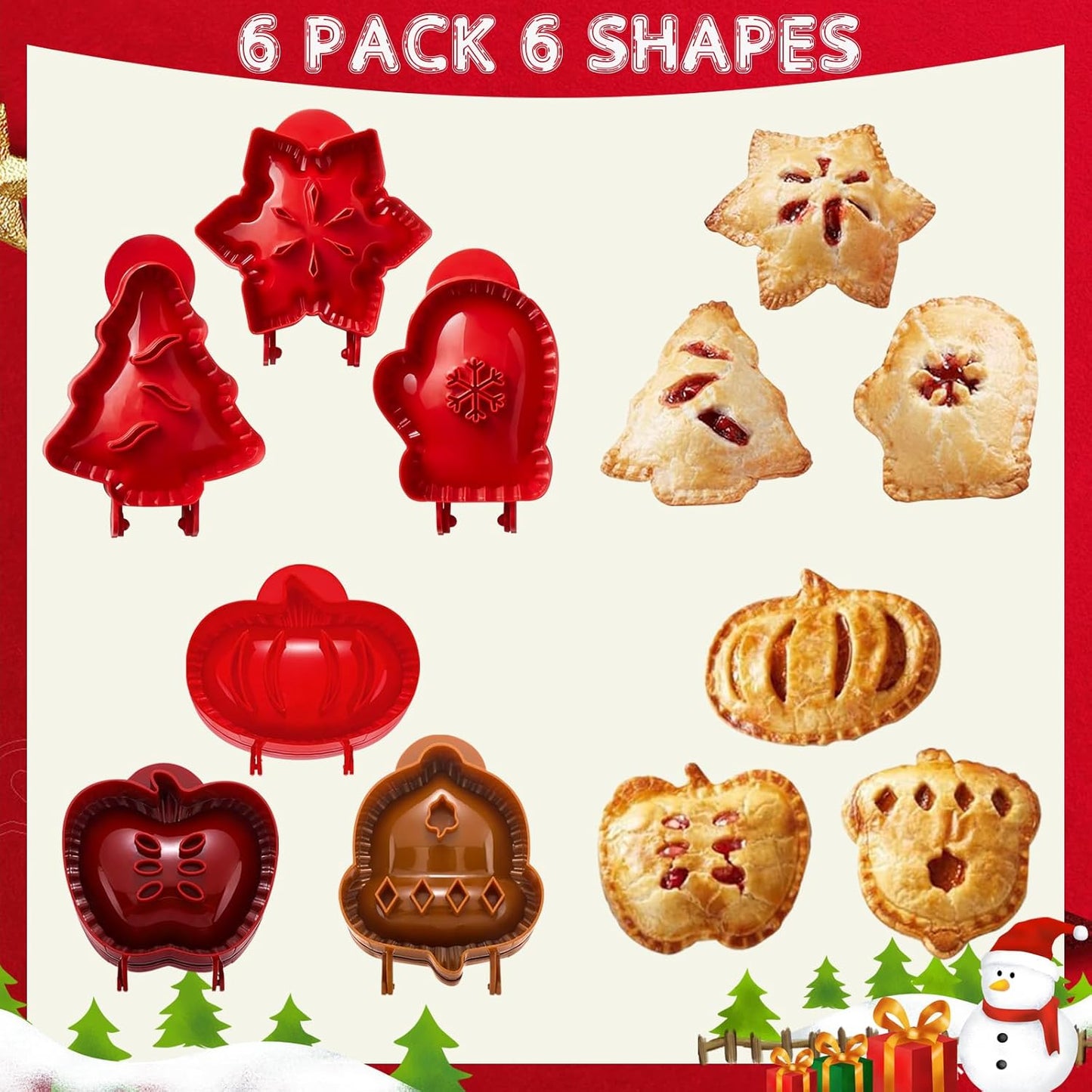 Cute Pocket Pie Molds Set