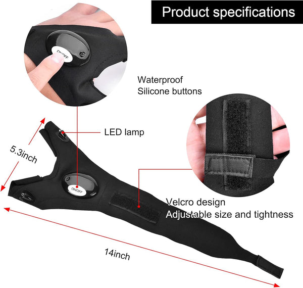 Hands-Free LED Flashlight Gloves