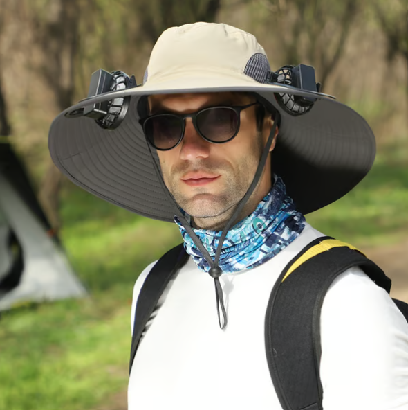 Breezy Solar Fan Hat