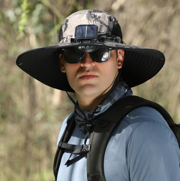 Breezy Solar Fan Hat