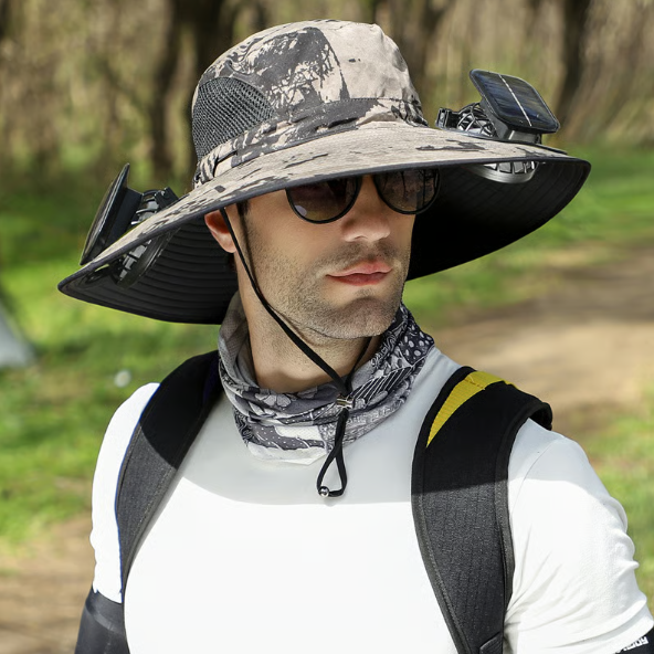 Breezy Solar Fan Hat