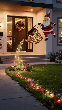 Solar Santa Kettle Lights