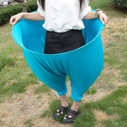 Granny Pants Fun Toss Game Silky stretch pant + colorful balls – fits adults & kids!