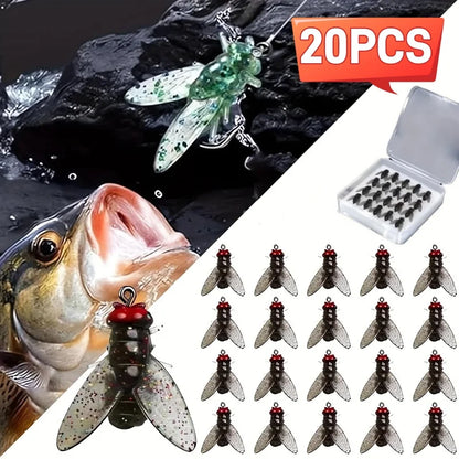 Hooks – Realistic Flies for Big Catches! (Box of 20)