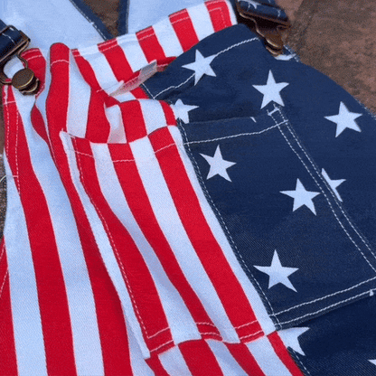 Patriotic Flag Overalls
