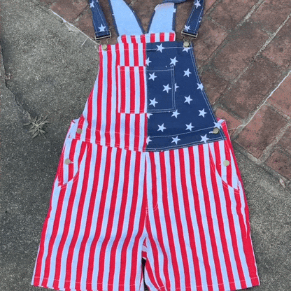 Patriotic Flag Overalls