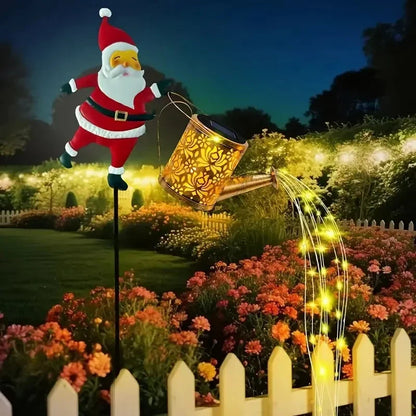 Solar Santa Kettle Lights