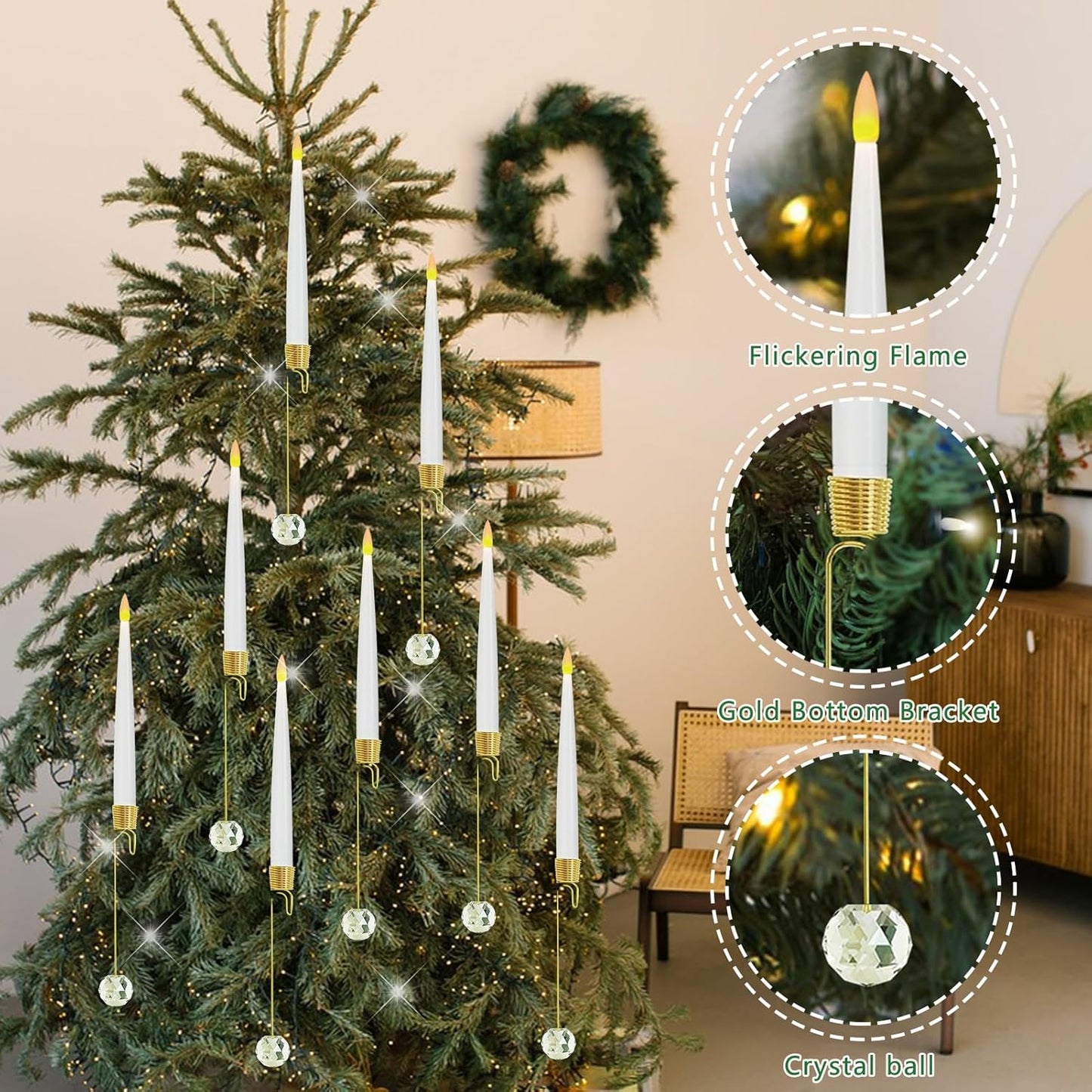 Remote Control Christmas Candle Lights (6 Pcs Led Candles)