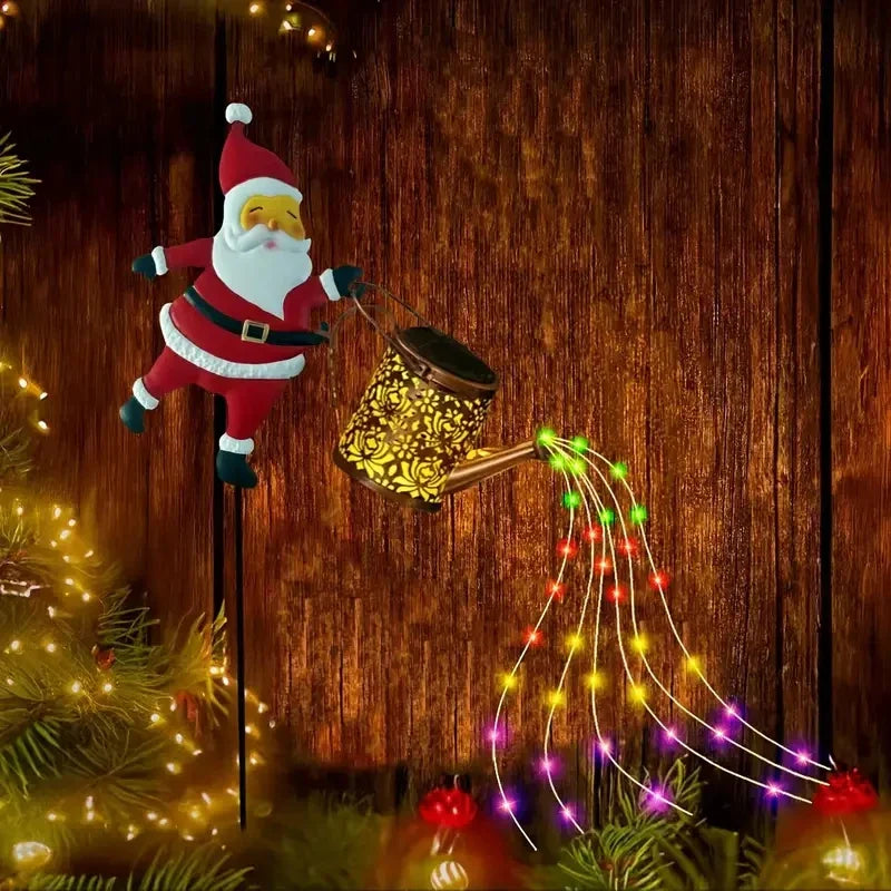 Solar Santa Kettle Lights