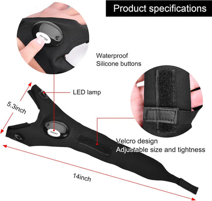 Hands-Free LED Flashlight Gloves